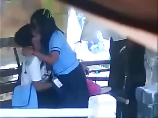 school students smooching kissing open-air sex mms